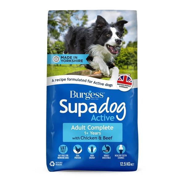 Burgess Supadog Active Chicken & Beef Dry Dog Food