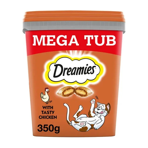 Dreamies Mega Tub Chicken Adult Cat Treats