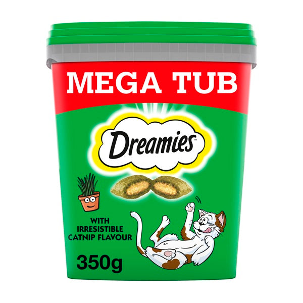 Dreamies Mega Tub with Irresistible Catnip Flavour