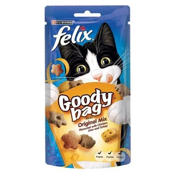 Felix Goody Bag Original Mix with Chicken, Liver & Turkey Cat Treats