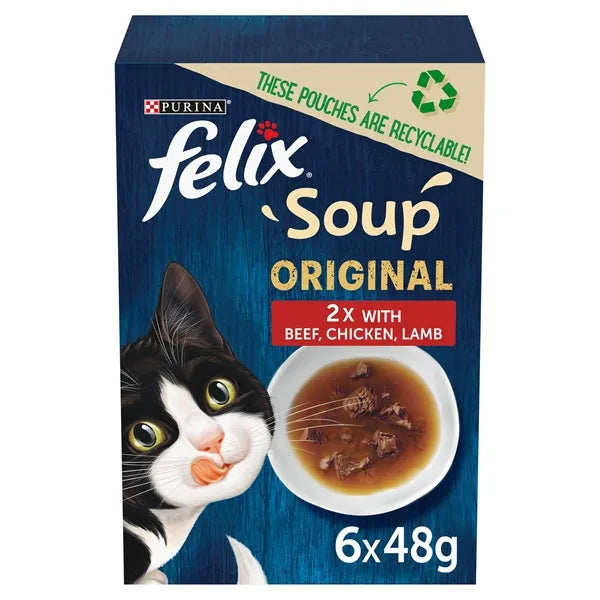Felix Soup Farm Selection Adult Wet Cat Food