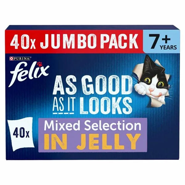 Felix As Good As It Looks Senior 7+ Mixed in Jelly Wet Cat Food