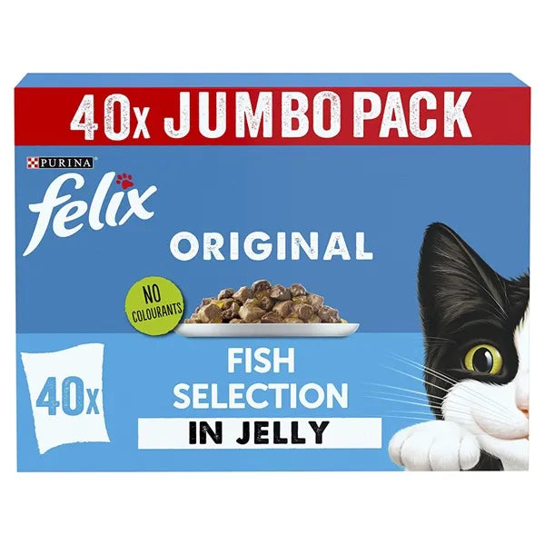 Felix Original Fish Selection in Jelly Adult Wet Cat Food