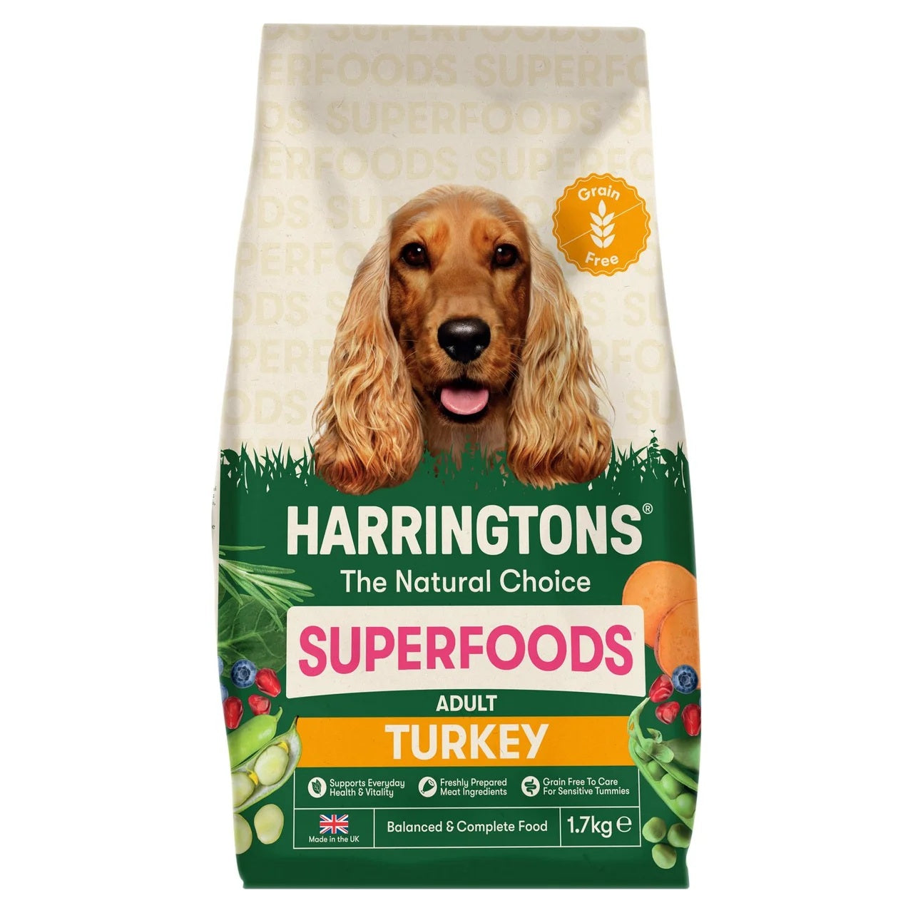 Harringtons Grain Free Adult Superfoods Turkey Dry Dog Food