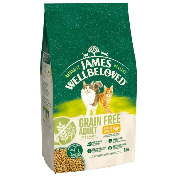 James Wellbeloved Adult Cat Grain Free Turkey Dry Cat Food