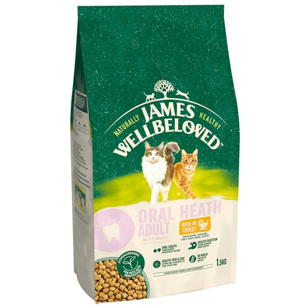 James Wellbeloved Adult Cat Turkey Oral Health Dry Cat Food