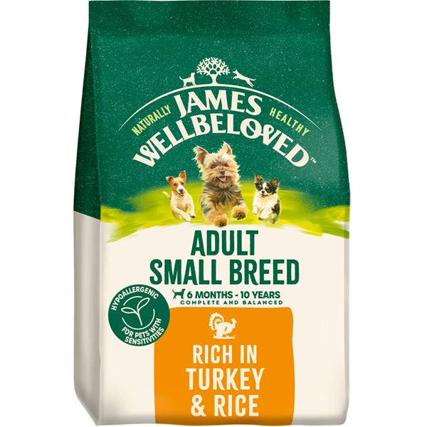 James Wellbeloved Adult Small Breed Turkey & Rice Dog Food