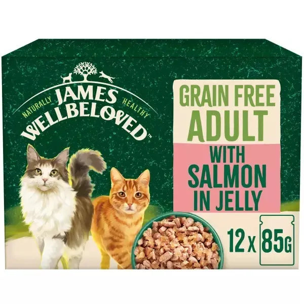 James Wellbeloved Grain Free Adult Cat Salmon in Jelly Wet Cat Food