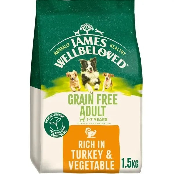James Wellbeloved Adult Grain Free Turkey & Veg Dry Dog Food