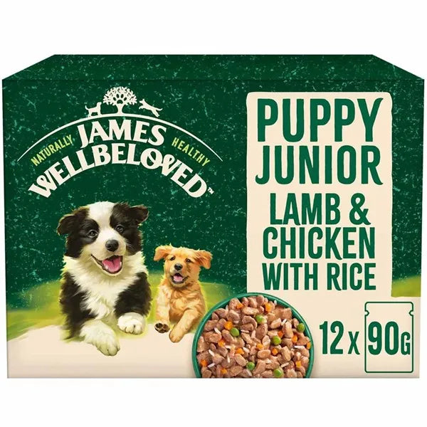 James Wellbeloved Puppy Lamb & Chicken with Rice in Gravy Pouch
