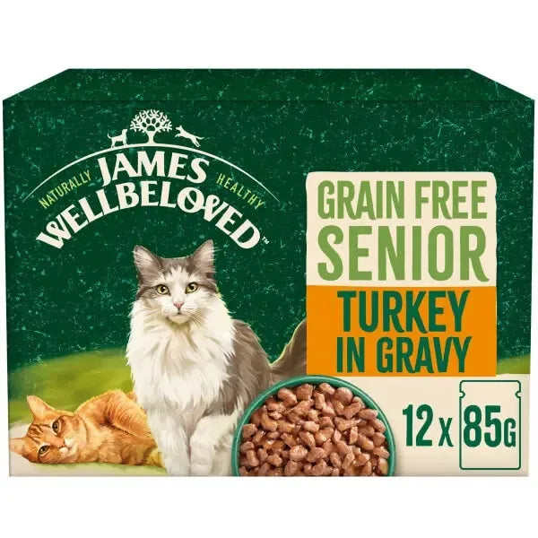 James Wellbeloved Senior Cat Grain Free Turkey in Gravy Wet Cat Food