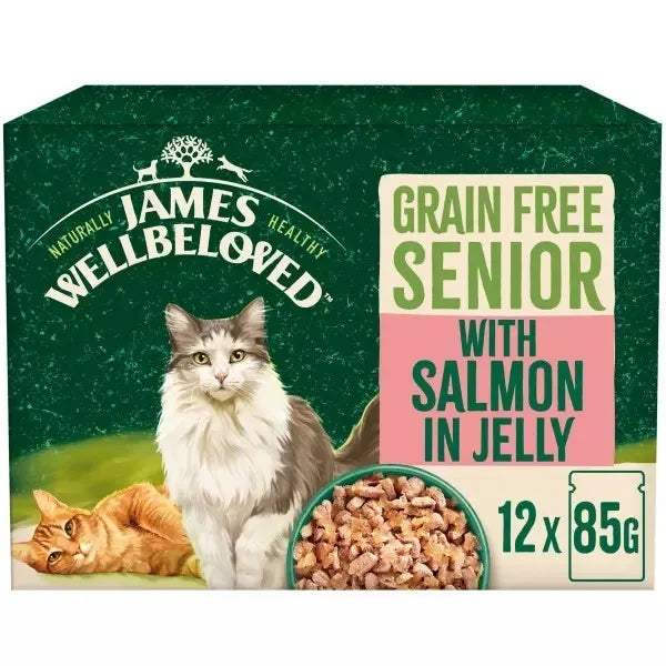 James Wellbeloved Senior Cat Grain Free Salmon in Jelly Wet Cat Food
