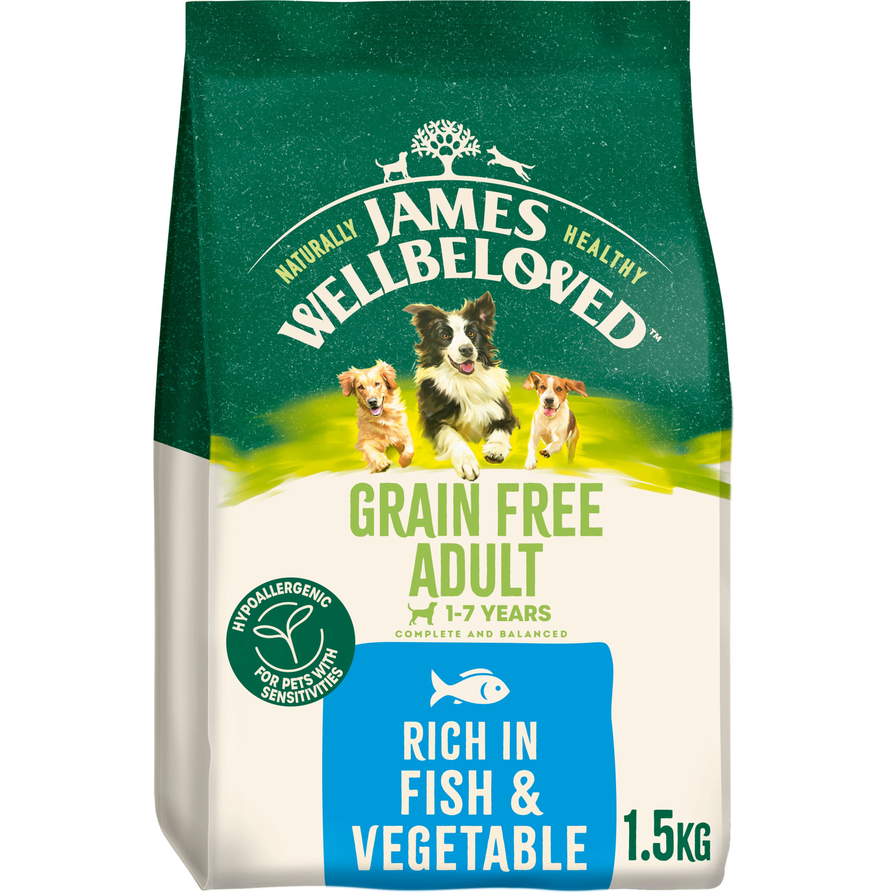 James Wellbeloved Grain Free Adult Fish & Veg Dry Dog Food