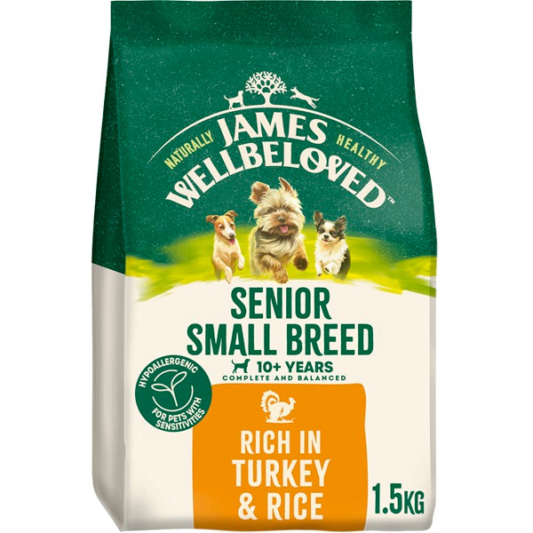 James Wellbeloved Senior Small Breed Turkey & Rice Dry Dog Food