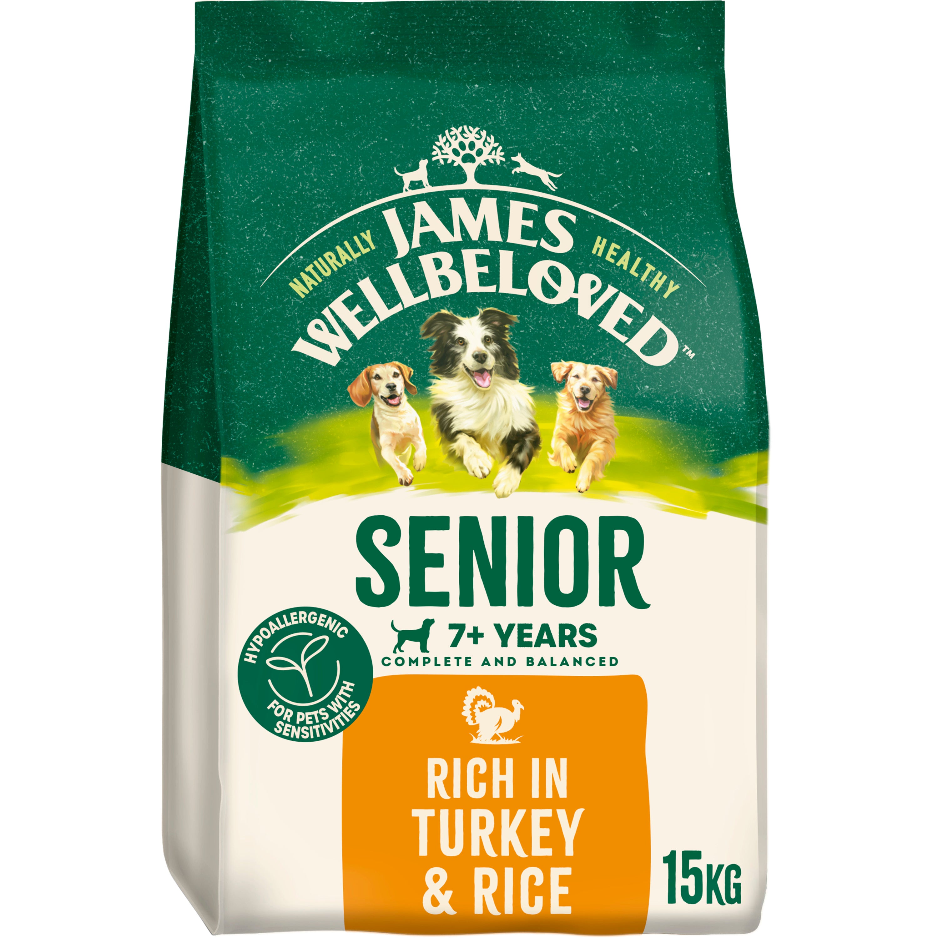 James Wellbeloved Senior Turkey & Rice Dry Dog Food