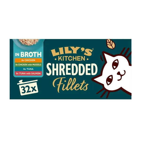Lily's Kitchen Shredded Fillets in Broth Multipack Wet Cat Food