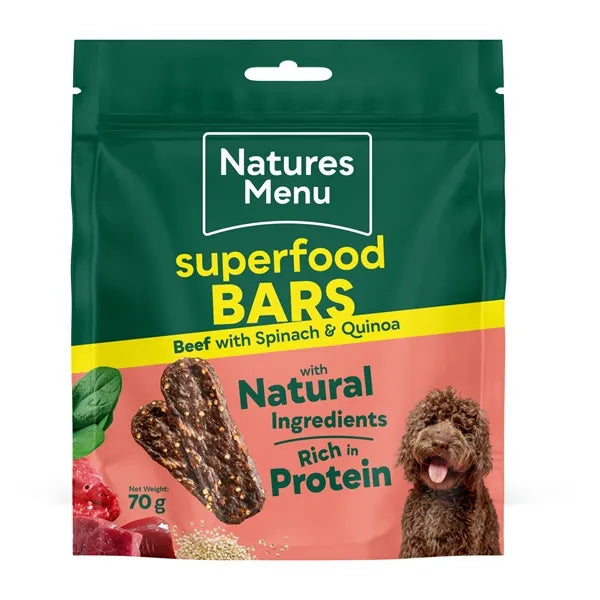 Nature's Menu Superfood Dog Treat Bars Beef