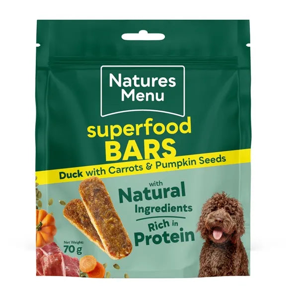 Nature's Menu Superfood Dog Treat Bars Duck