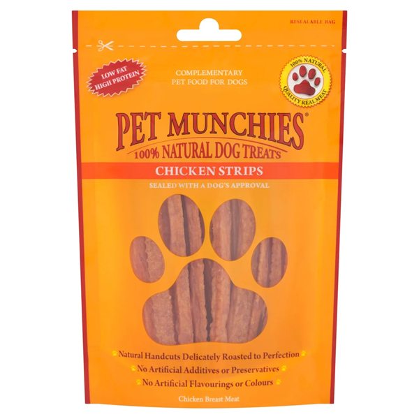 Pet Munchies Chicken Strips Natural Dog Treats