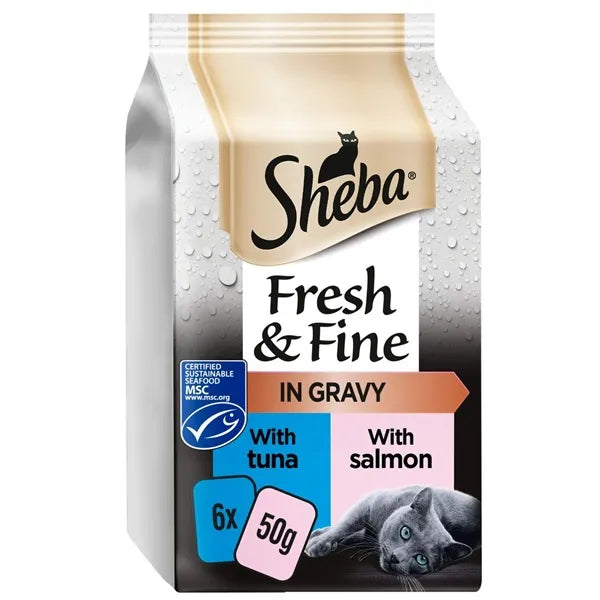 Sheba Fresh & Fine Salmon & Tuna in Gravy Adult Wet Cat Food