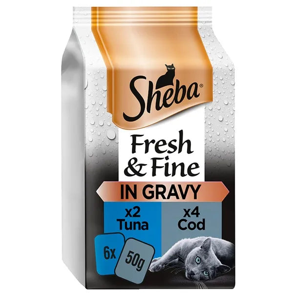 Sheba Fresh & Fine Tuna & Cod in Gravy Adult Wet Cat Food
