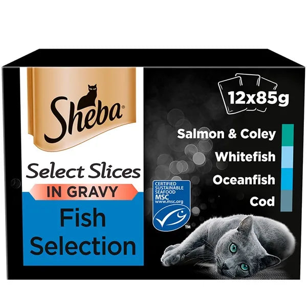 Sheba Select Slices Fish Collection in Gravy Adult Wet Cat Food