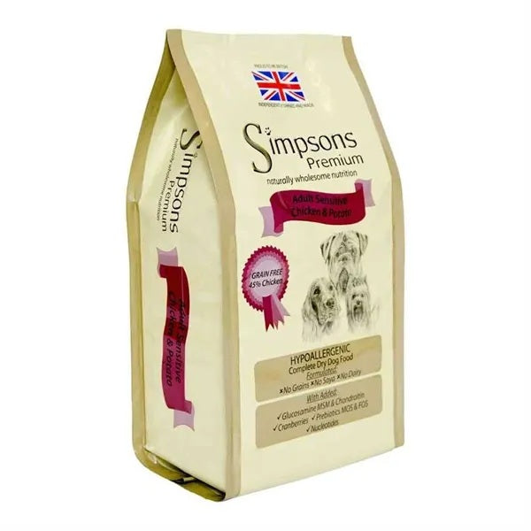 Simpsons Adult Sensitive Chicken & Potato Dry Dog Food