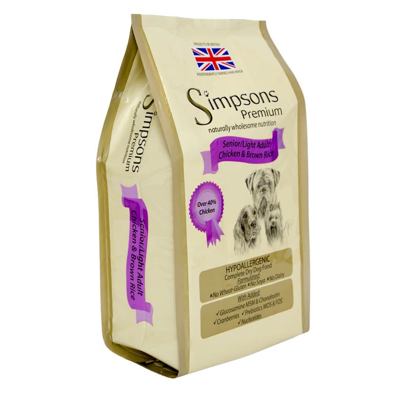 Simpsons Senior Light Chicken & Brown Rice Dry Dog Food
