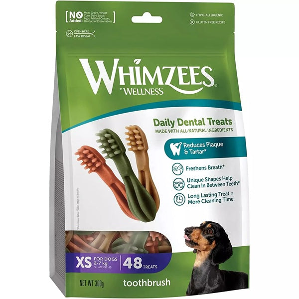 WHIMZEES Toothbrush Daily Dental Dog Chew Value Bag