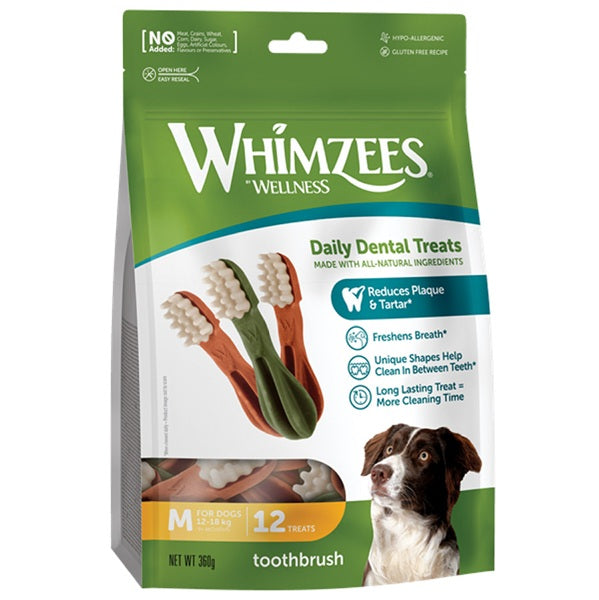WHIMZEES Toothbrush Daily Dental Dog Chew Value Bag