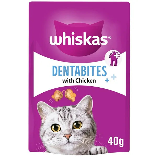 Whiskas Dentabites Adult Cat Treats with Chicken