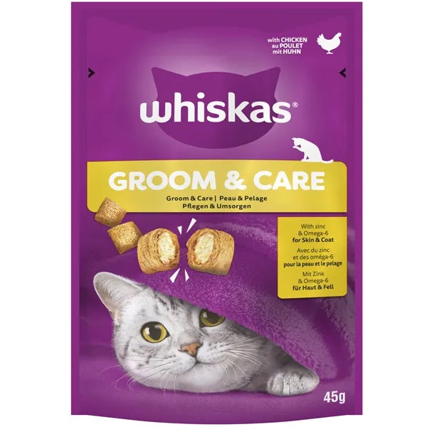Whiskas Groom & Care Adult Cat Treats with Chicken