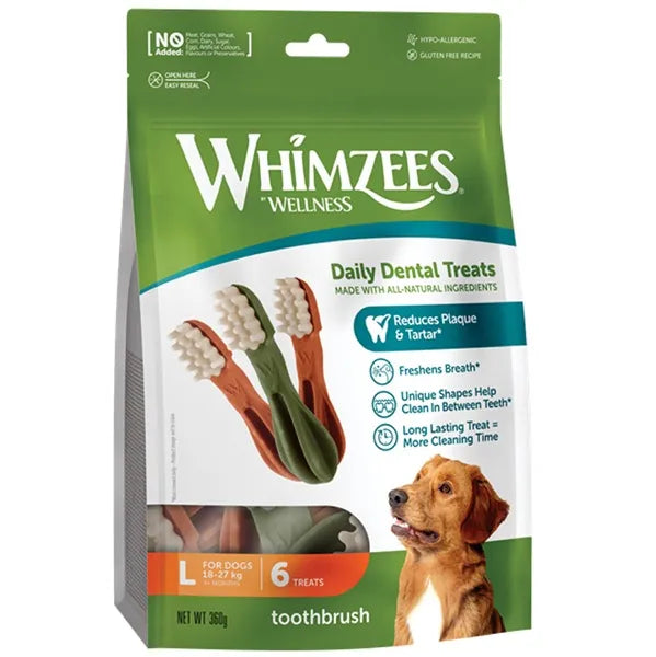 WHIMZEES Toothbrush Daily Dental Dog Chew Value Bag