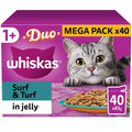Whiskas 1+ Duo Surf & Turf Pouches in Jelly Adult Wet Cat Food